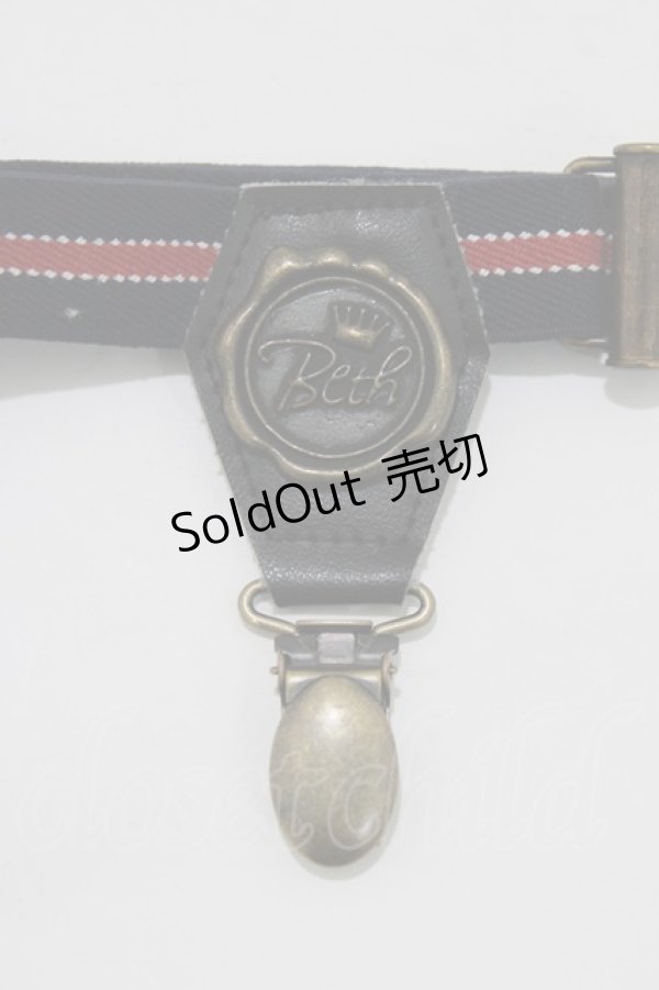 画像2: Beth / Bethエンブレムソックスガーター  ネイビー H-25-12-27-1070-CL-ZA-NS-ZH (2)