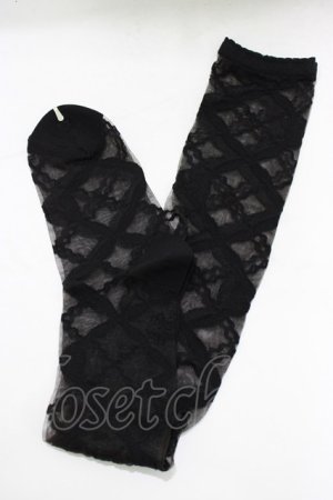 画像: Angelic Pretty / Airy Crossオーバーニー  ブラック H-25-12-27-1081-AP-ZA-NS-ZH