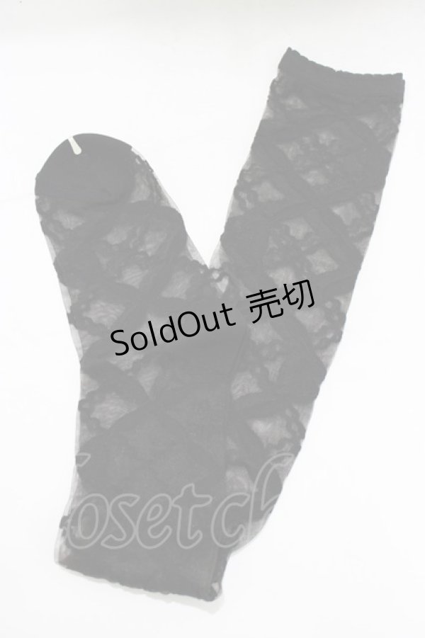 画像1: Angelic Pretty / Airy Crossオーバーニー  ブラック H-25-12-27-1081-AP-ZA-NS-ZH (1)