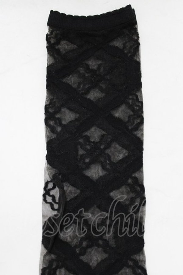 画像3: Angelic Pretty / Airy Crossオーバーニー  ブラック H-25-12-27-1081-AP-ZA-NS-ZH (3)