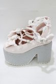 画像2: Ank Rouge / パールキラキラリボン厚底シューズ LL/25〜25.5cm ピンク H-25-12-27-1083-CA-SH-NS-ZH (2)