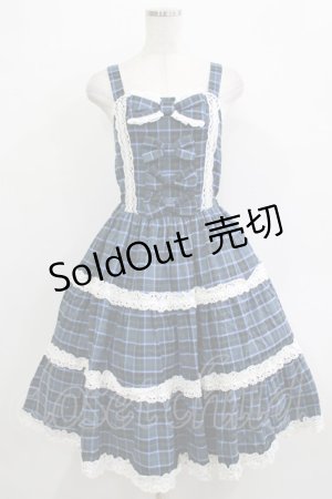 画像: axes femme Kawaii / タータンチェックジャンスカ M ブルー H-25-12-27-1007-AX-OP-NS-ZH