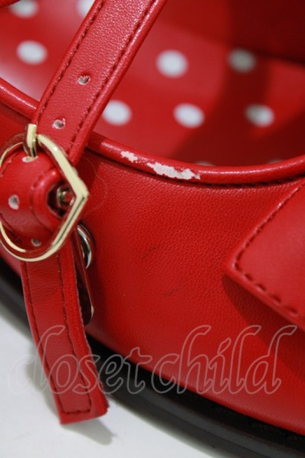 画像6: Angelic Pretty / Tea Party Shoes LL/約25.5cm レッド H-25-12-27-1084-AP-SH-NS-ZH (6)