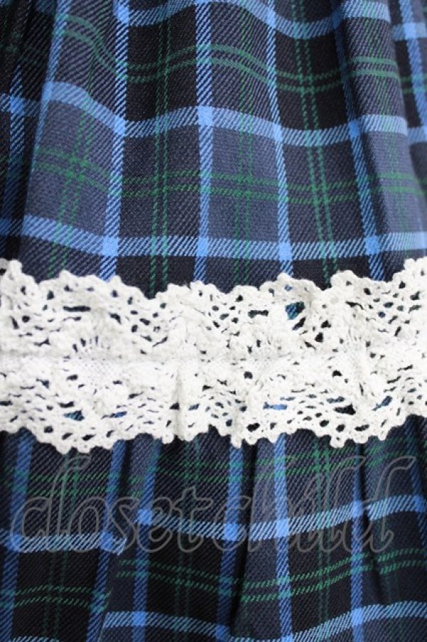 画像4: axes femme kawaii / タータンチェックジャンスカ M ブルー H-25-12-27-1007-AX-OP-NS-ZH (4)