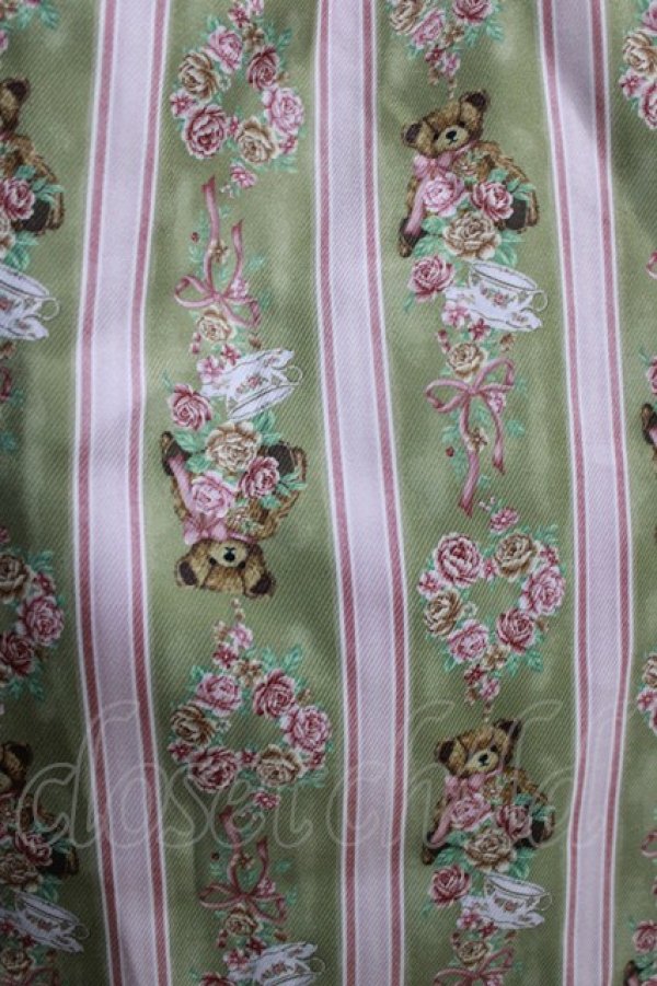 画像4: axes femme kawaii / RosyBear柄ワンピース M グリーン H-25-12-27-1010-AX-OP-NS-ZH (4)