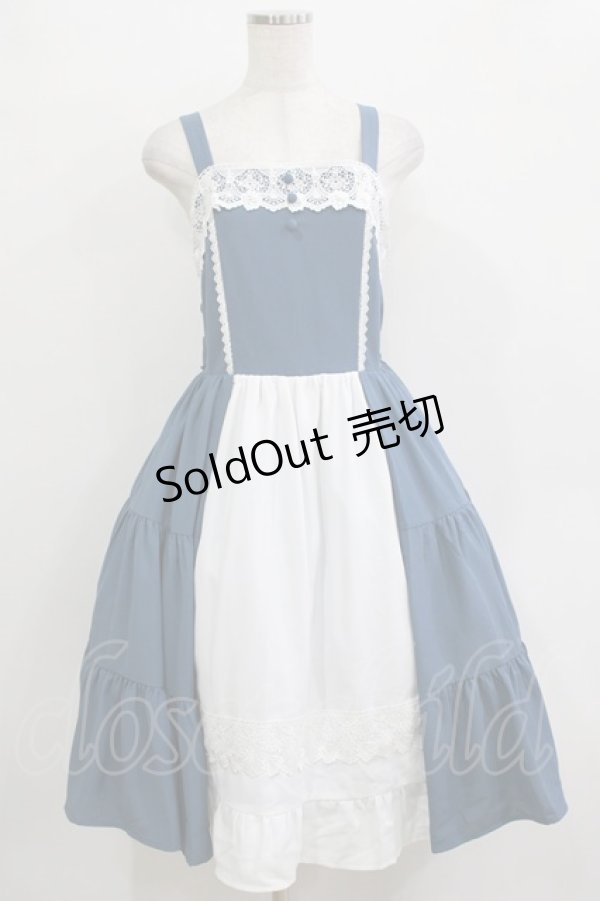 画像1: axes femme Kawaii / プランタンジャンパースカート M ブルー H-25-12-27-1011-AX-OP-NS-ZH (1)