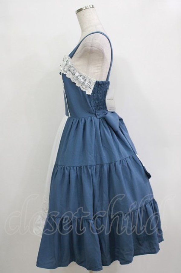 画像2: axes femme kawaii / プランタンジャンパースカート M ブルー H-25-12-27-1011-AX-OP-NS-ZH (2)