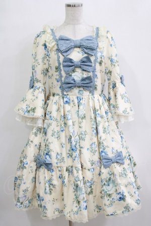 画像: axes femme kawaii / アンティークローズ柄ワンピース M 生成り H-25-12-27-1012-AX-OP-NS-ZH