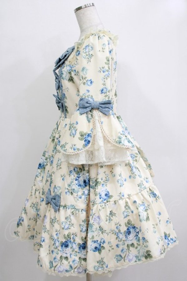 画像2: axes femme kawaii / アンティークローズ柄ワンピース M 生成り H-25-12-27-1012-AX-OP-NS-ZH (2)