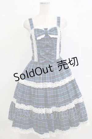 画像: axes femme Kawaii / タータンチェックジャンスカ M ブルー H-25-12-27-1002-AX-OP-NS-ZH