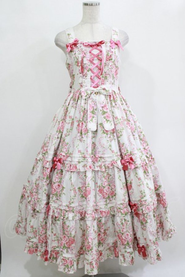 画像1: metamorphose / シャーロットティアードジャンパースカート サイズ1 オフ白系 H-25-12-27-1015-ME-OP-NS-ZH (1)