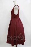 画像2: F i.n.t / チェーンビット使いディープVネックジャンパースカート Free Bordeaux H-25-12-27-1016-CA-OP-NS-ZH (2)