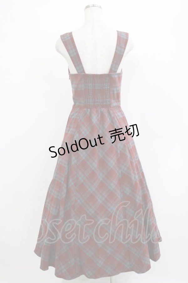 画像3: an another angelus / ビスチェチェックワンピース Free BROWN×BR H-25-12-27-1017-CA-OP-NS-ZH (3)