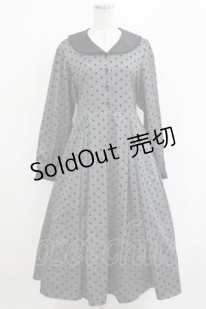 画像: m petit by misako / ドットフロッキーワンピース L グレー H-25-12-27-1018-LO-OP-NS-ZH