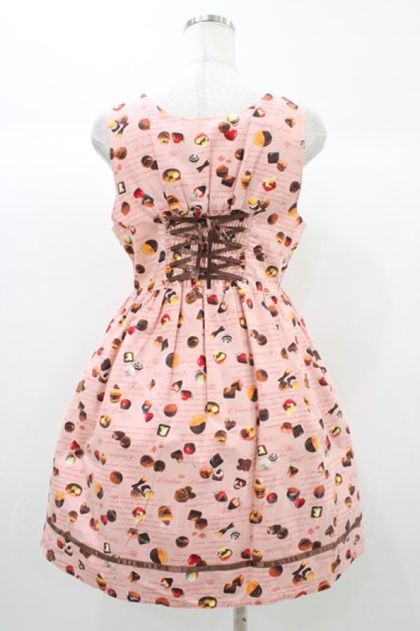 画像2: Amavel / スウィーツプリントジャンパースカート Free ピンク H-25-12-28-028-CA-OP-NS-ZH (2)
