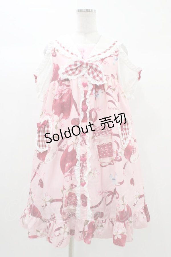 画像1: To Alice / りんごジャムワンピース S ピンク H-25-12-28-029-LO-OP-NS-ZH (1)