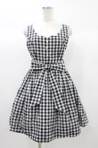 画像1: Amavel / ギンガムチェックジャンパースカート Free ブラック H-25-12-28-031-CA-OP-NS-ZH (1)