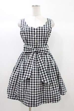 画像: Amavel / ギンガムチェックジャンパースカート Free ブラック H-25-12-28-031-CA-OP-NS-ZH