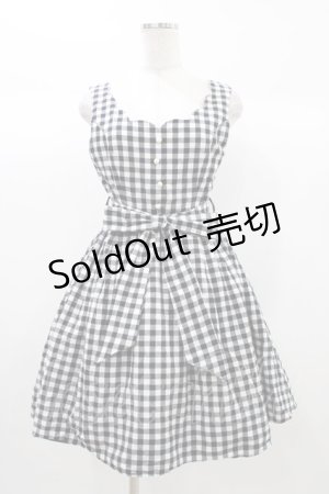 画像: Amavel / ギンガムチェックジャンパースカート Free ブラック H-25-12-28-031-CA-OP-NS-ZH