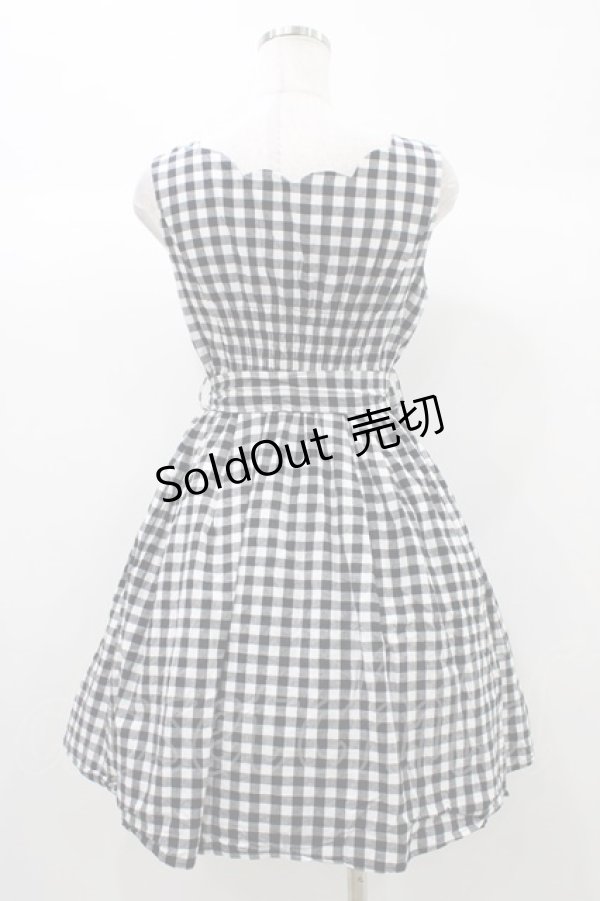 画像2: Amavel / ギンガムチェックジャンパースカート Free ブラック H-25-12-28-031-CA-OP-NS-ZH (2)
