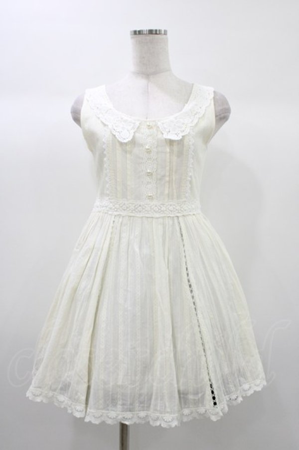 画像1: Amavel / レースカラーワンピース Free 生成り H-25-12-28-032-CA-OP-NS-ZH (1)