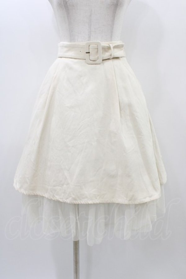 画像1: Fi.n.t / チュールレイヤードフレアースカート Free IVORY H-25-12-28-038-CA-SK-NS-ZH (1)