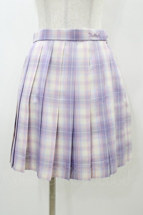 画像1: To Alice / チェックプリーツスカート M ラベンダー H-25-12-28-041-LO-SK-NS-ZH (1)