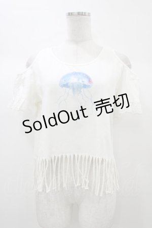 画像: To Alice / 海月プリントトップス M オフ H-25-12-28-044-LO-TO-NS-ZH