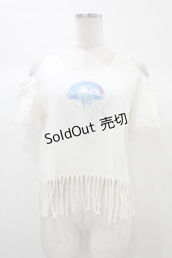 画像1: To Alice / 海月プリントトップス M オフ H-25-12-28-044-LO-TO-NS-ZH (1)