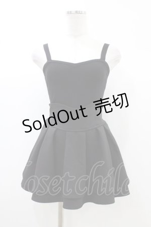 画像: michellMacaron / ミニスカート+ニットキャミソール XS ブラック H-25-12-28-006-0-SK-NS-ZH