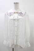 画像1: Amavel / ティーセット刺繍入りブラウス Free オフ H-25-12-28-051-CA-BL-NS-ZH (1)