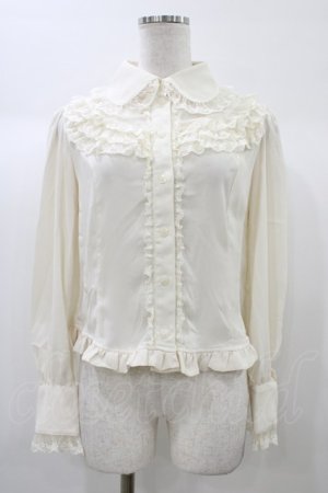 画像: Innocent World / ３段レース丸衿ブラウス M 生成り H-25-12-28-054-IW-BL-NS-ZH