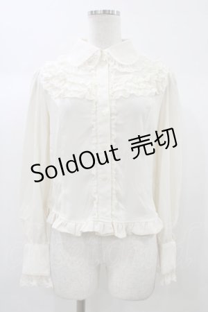 画像: Innocent World / ３段レース丸衿ブラウス M 生成り H-25-12-28-054-IW-BL-NS-ZH