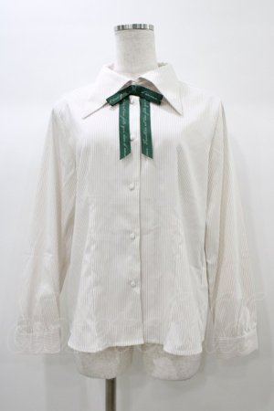 画像: Fi.n.t / ロゴタイ付きビッグカラーブラウス Free BEIGE H-25-12-28-057-CA-BL-NS-ZH