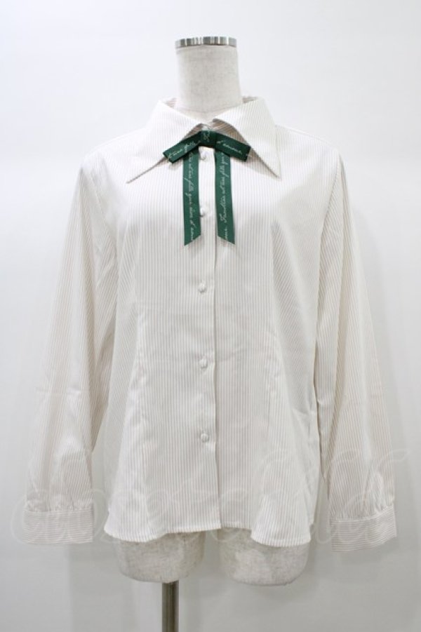 画像1: Fi.n.t / ロゴタイ付きビッグカラーブラウス Free BEIGE H-25-12-28-057-CA-BL-NS-ZH (1)