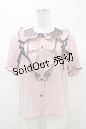 画像: To Alice / フリルブラウス M ピンク H-25-12-28-060-LO-BL-NS-ZH