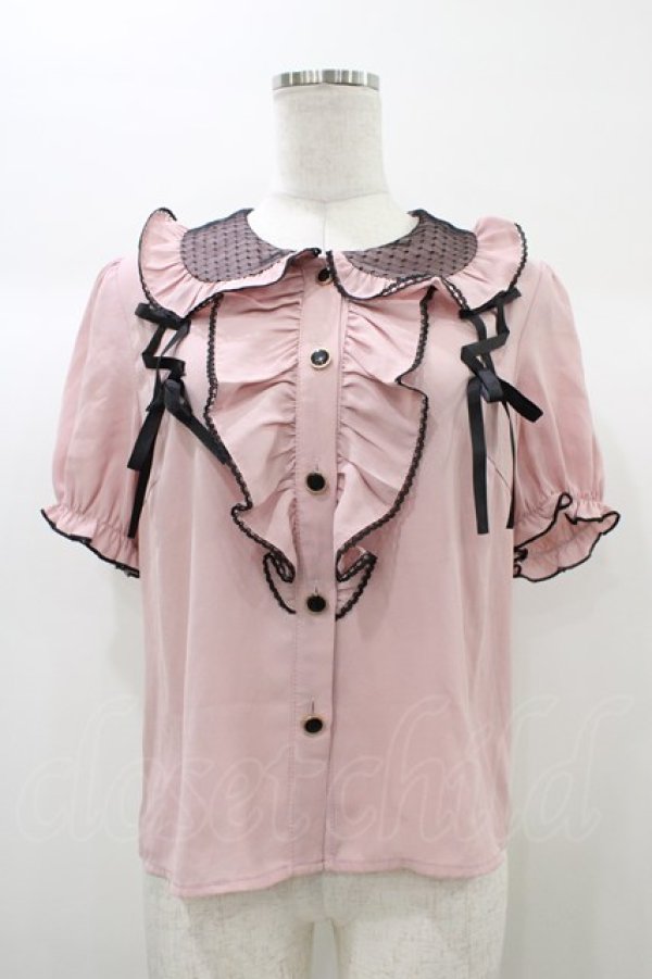 画像1: To Alice / フリルブラウス M ピンク H-25-12-28-060-LO-BL-NS-ZH (1)