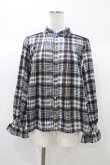 画像1: axes femme POETIQUE / チェックボウタイブラウス M ブルー H-25-12-28-061-AX-BL-NS-ZH (1)