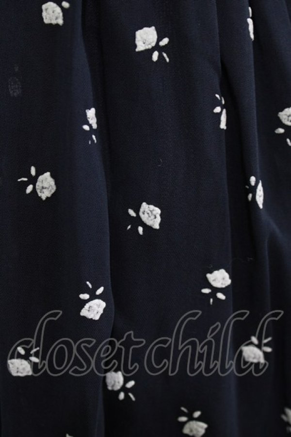 画像4: Jane Marple / Sprinkled flowers wrapped skirt  ネイビー H-25-12-28-1024-JM-SK-KB-ZH (4)