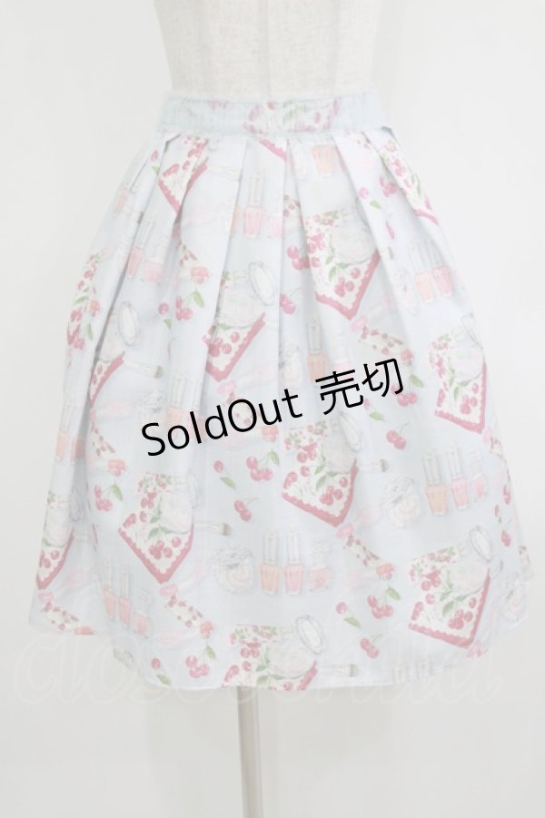 画像1: Emily Temple cute / Pocketチェリースカート  サックス H-25-12-28-1025-ET-SK-KB-ZH (1)