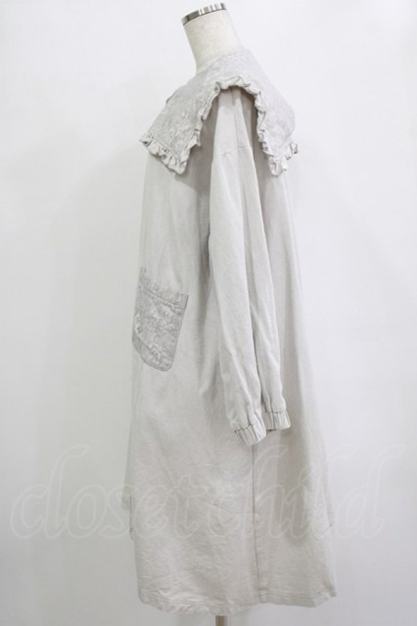 画像2: merry jenny / レースセーラーカラーツイルコート  グレー H-25-12-28-1029-LO-JA-KB-ZH (2)