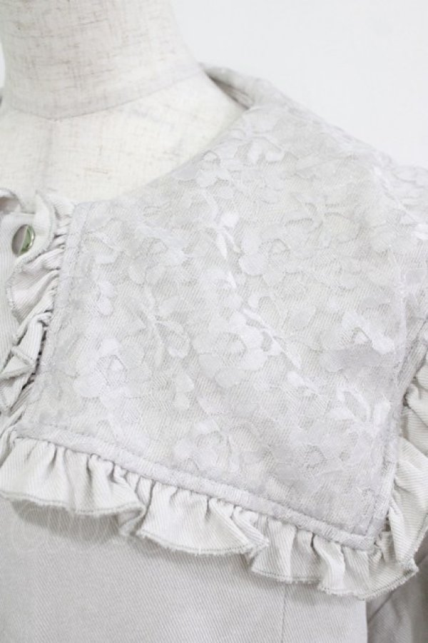 画像5: merry jenny / レースセーラーカラーツイルコート  グレー H-25-12-28-1029-LO-JA-KB-ZH (5)