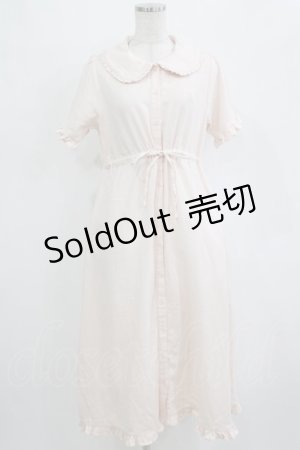 画像: merry jenny / rabbit刺繍ガーゼワンピース  ピンク H-25-12-28-1030-LO-OP-KB-ZH