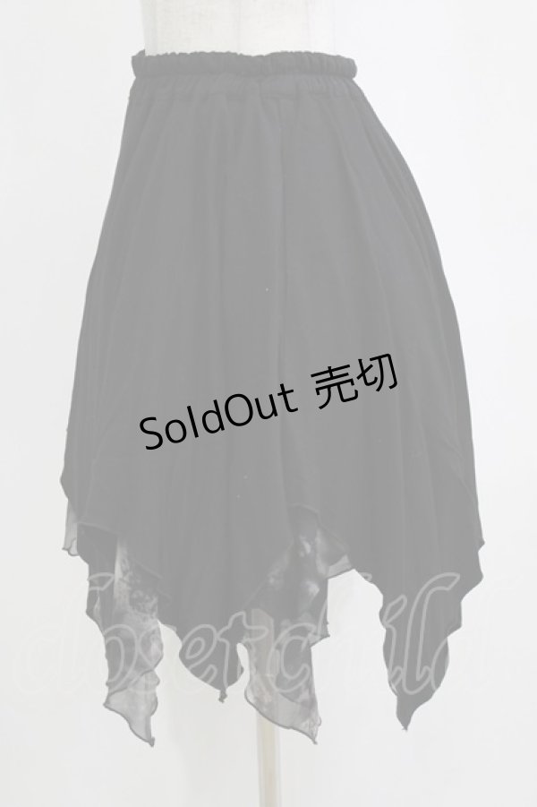 画像2: ALGONQUINS / イレギュラースカート  ブラック×グレー H-25-12-28-1032-AL-SK-KB-ZH (2)