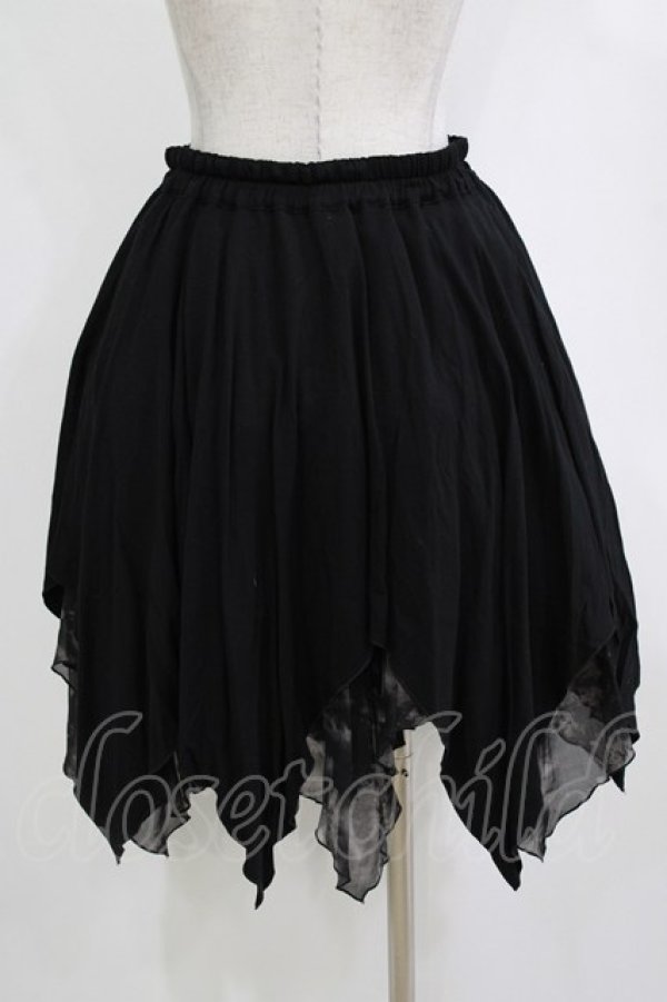 画像3: ALGONQUINS / イレギュラースカート  ブラック×グレー H-25-12-28-1032-AL-SK-KB-ZH (3)