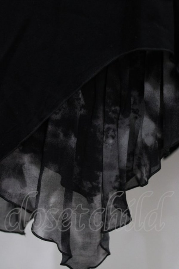 画像4: ALGONQUINS / イレギュラースカート  ブラック×グレー H-25-12-28-1032-AL-SK-KB-ZH (4)