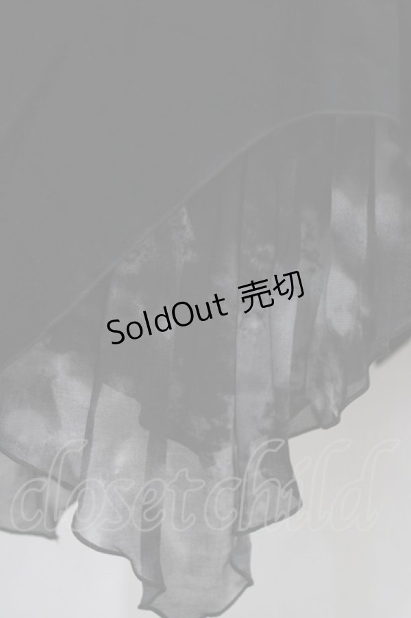 画像4: ALGONQUINS / イレギュラースカート  ブラック×グレー H-25-12-28-1032-AL-SK-KB-ZH (4)