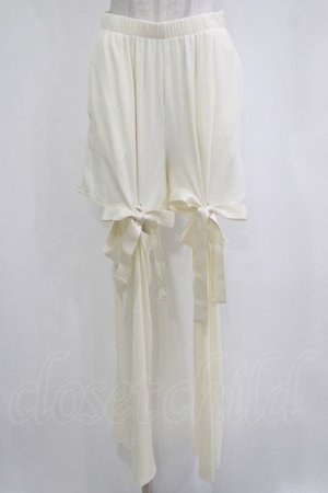 画像: merry jenny / ribbonレッグウォーマーパンツ  アイボリー H-25-12-28-1035-LO-PA-KB-ZH