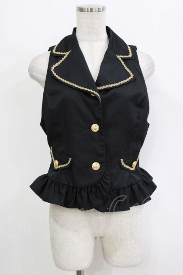 画像1: MA / ネコミミ騎士団プランス・ジレ弐  ブラック×ゴールド H-25-12-28-1036-PU-TO-KB-ZH (1)