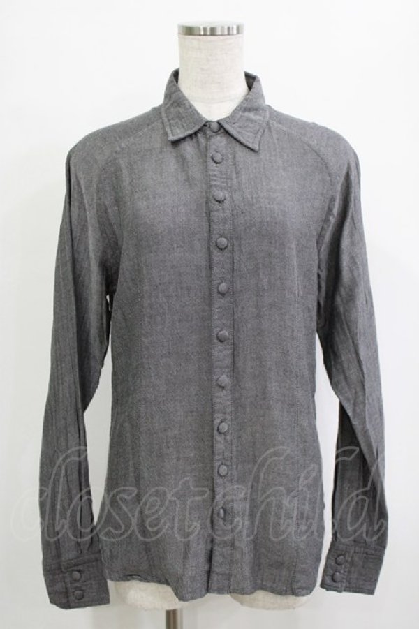 画像1: GADGET GROW / くるみボタンシャツ  グレー H-25-12-28-1037-GO-BL-KB-ZH (1)